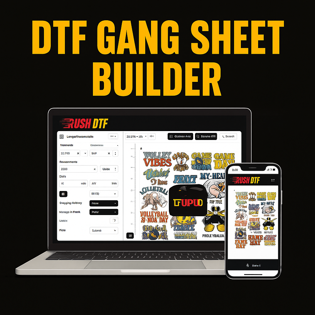 DTF Gang Sheet Builder for Custom High-Quality Printing 1-to-2-day turnaround