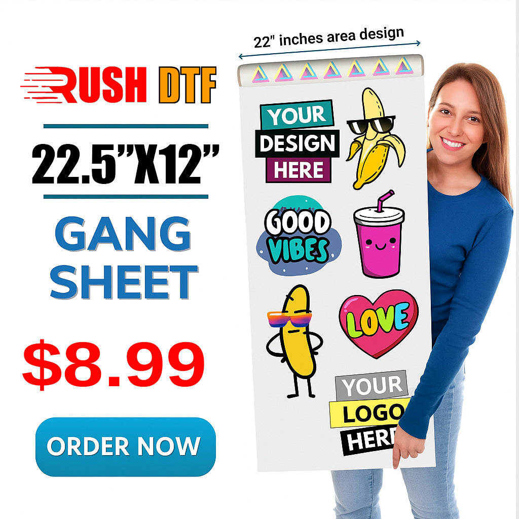 DTF Gang Sheet Builder for Custom High-Quality Printing 1-to-2-day turnaround