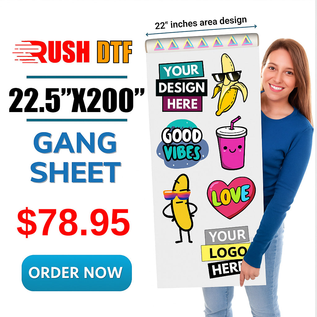 DTF Gang Sheet Builder for Custom High-Quality Printing 1-to-2-day turnaround