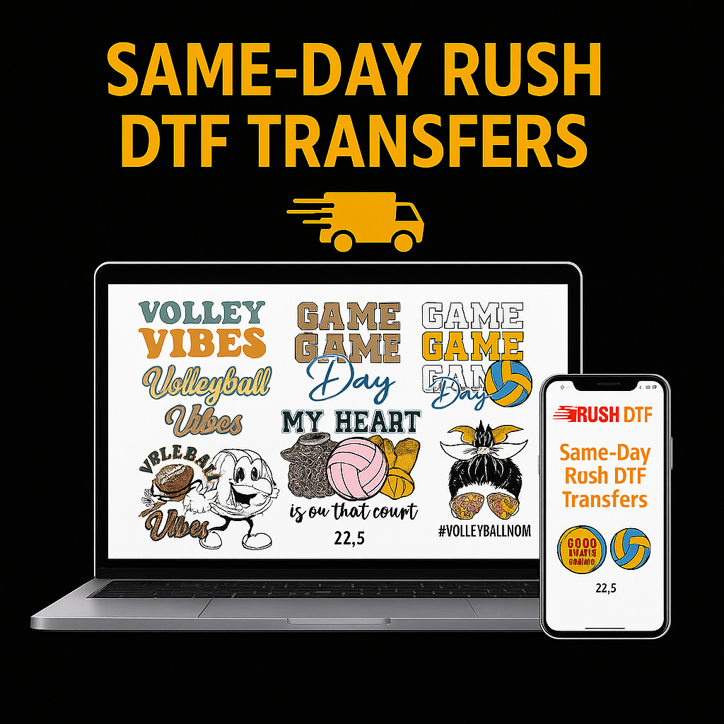 Same-Day Rush DTF Transfers MON-FRI | Gang Sheet Builder